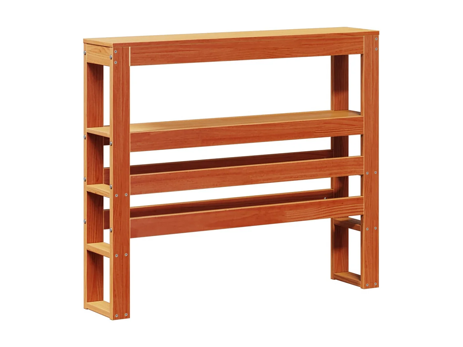 Estrutura cama c/ cabeceira 75x190 cm pinho maciço castanho-mel