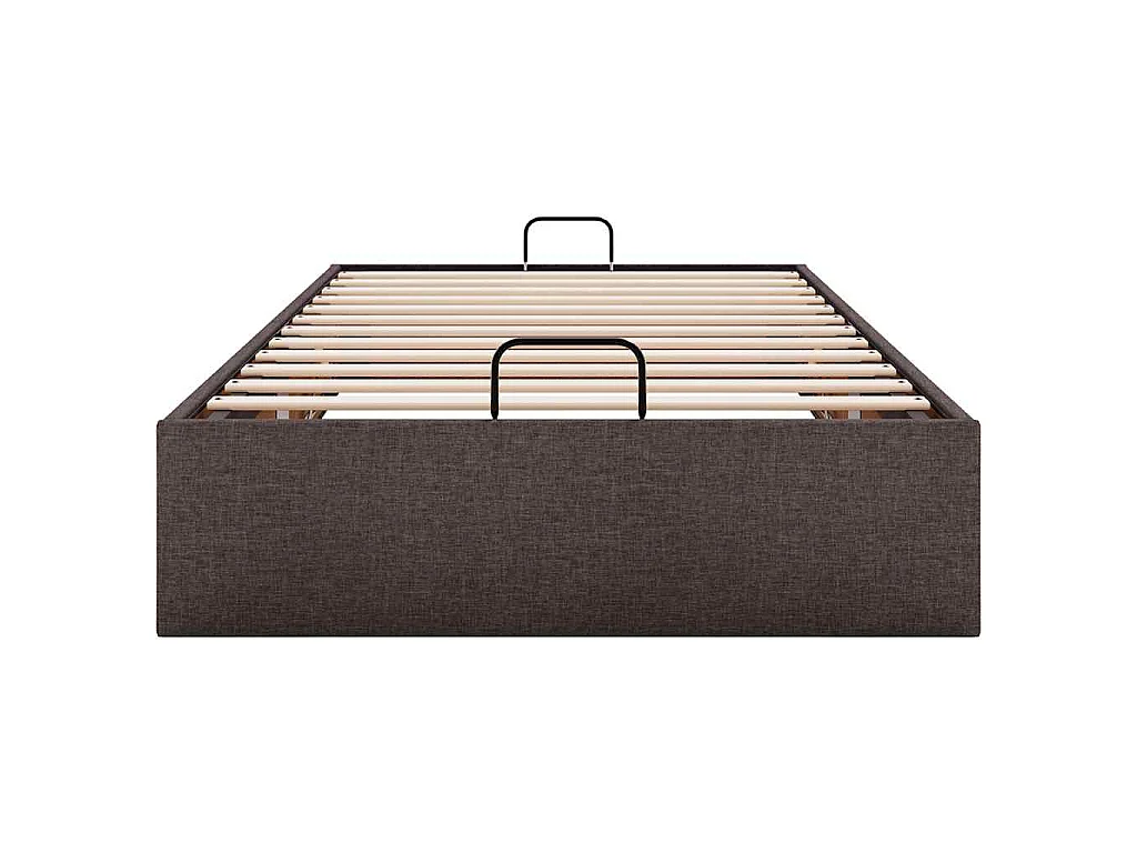 Bedframe zonder matras 80x200 cm stof donkerbruin