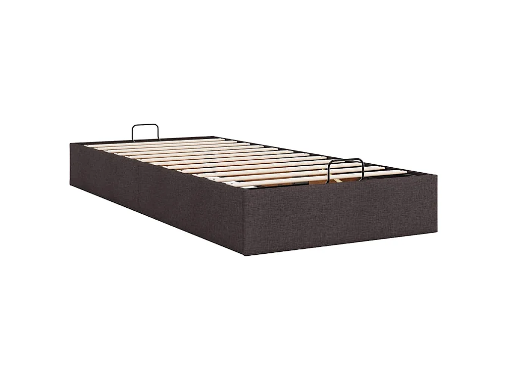 Bedframe zonder matras 80x200 cm stof donkerbruin