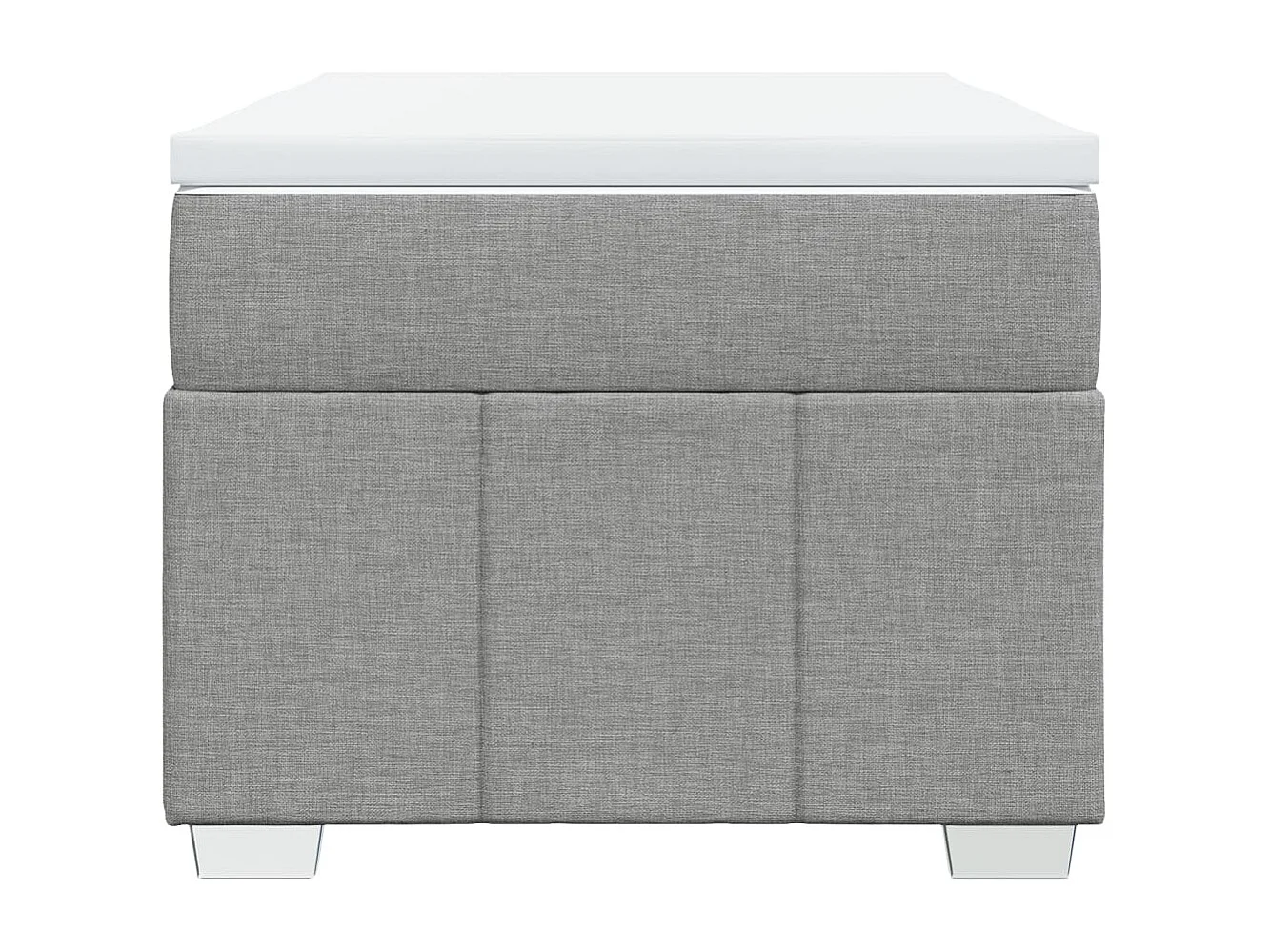 Boxspringbett mit Matratze Hellgrau 80x200 cm Stoff