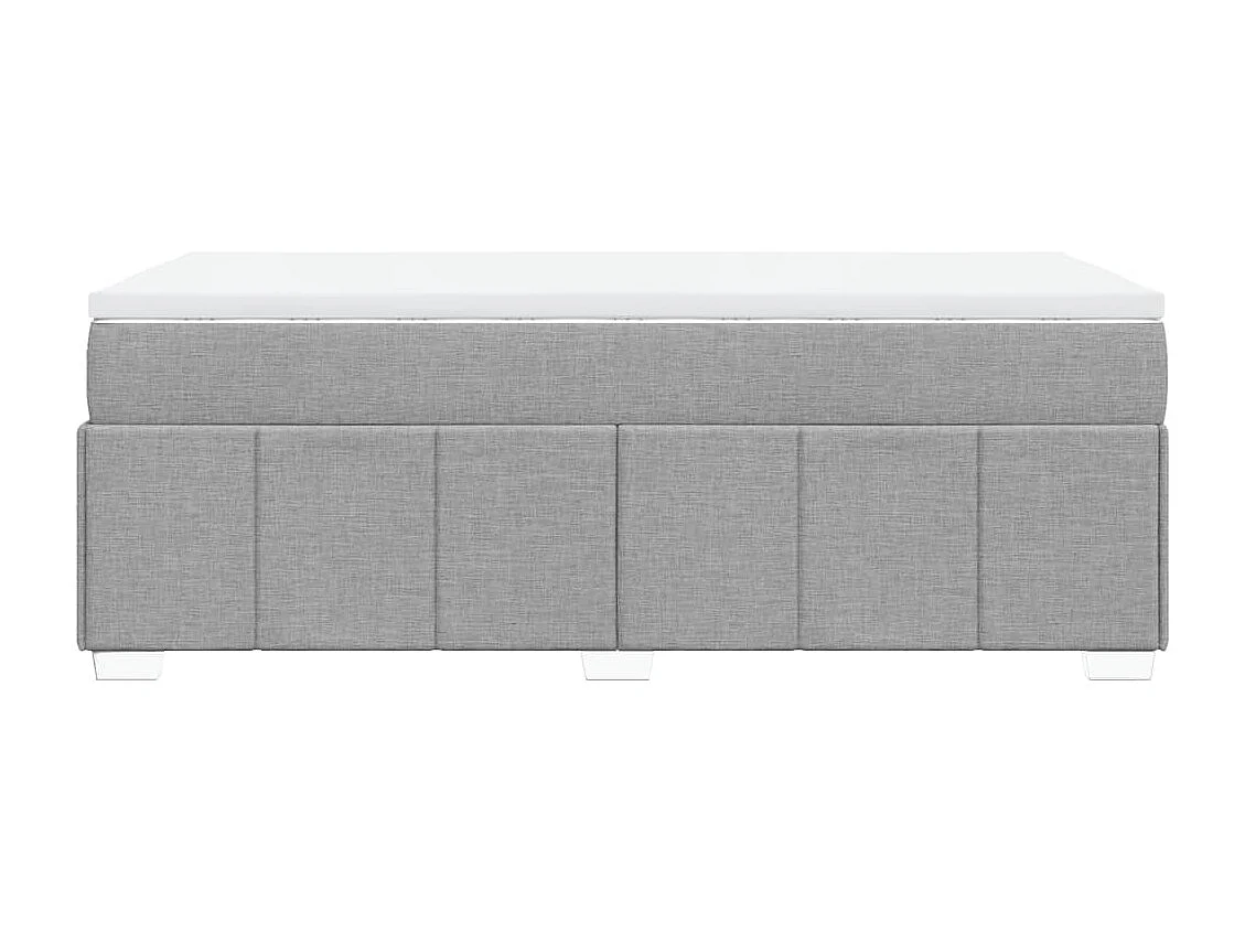 Boxspringbett mit Matratze Hellgrau 80x200 cm Stoff
