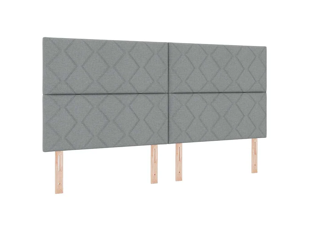 Struttura del letto Grigio chiaro 200 x 200 cm Tessuto