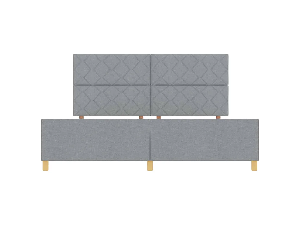 Struttura del letto Grigio chiaro 200 x 200 cm Tessuto
