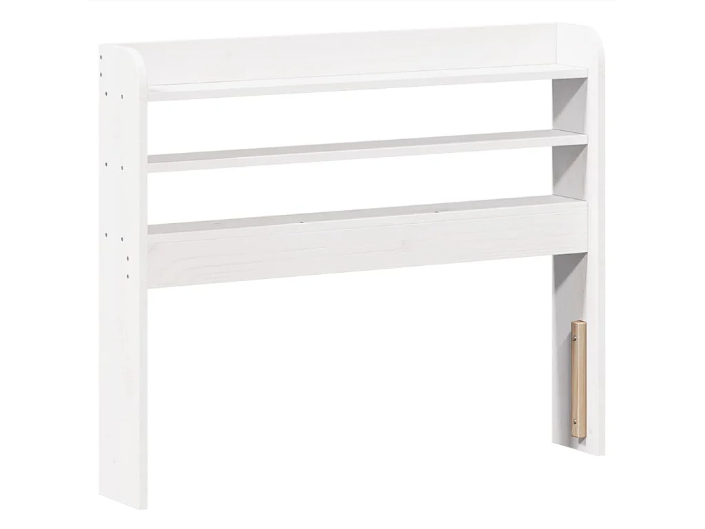 Bedframe zonder matras massief grenenhout wit 75x190 cm