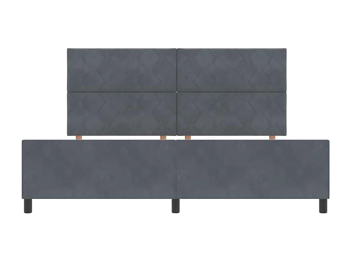 Boxspringbed met hoofdeinde Donkergrijs 200 x 200 cm Fluweel