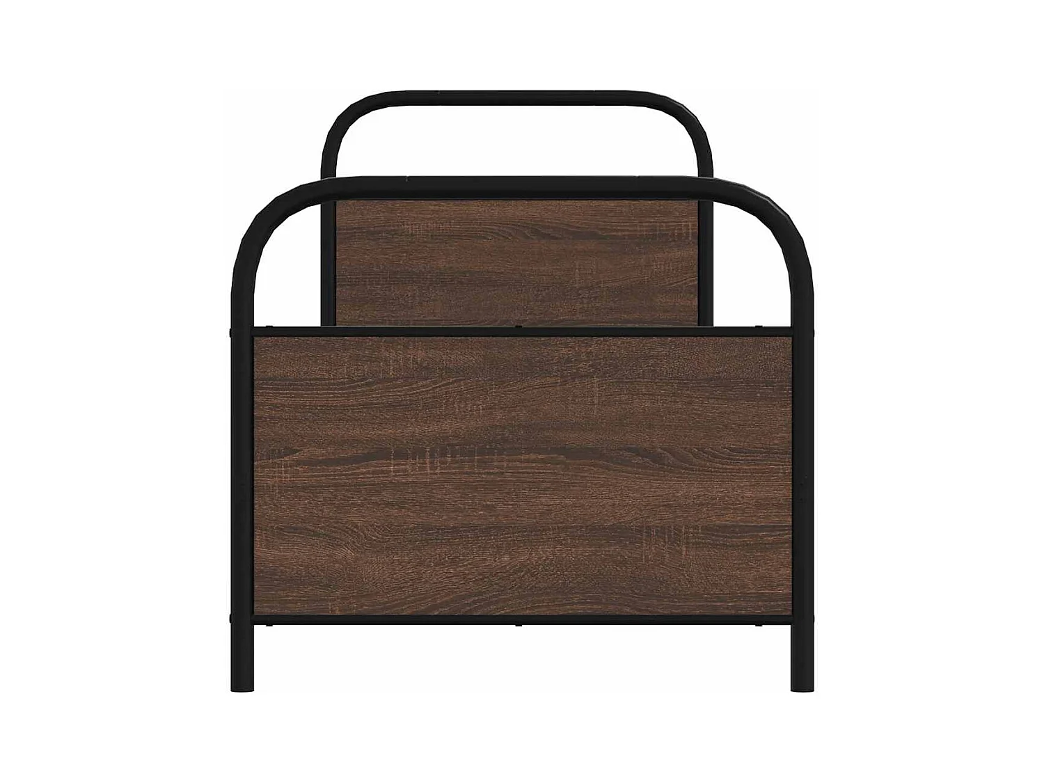 Estructura de cama sin colchón 75x190 cm madera marrón roble