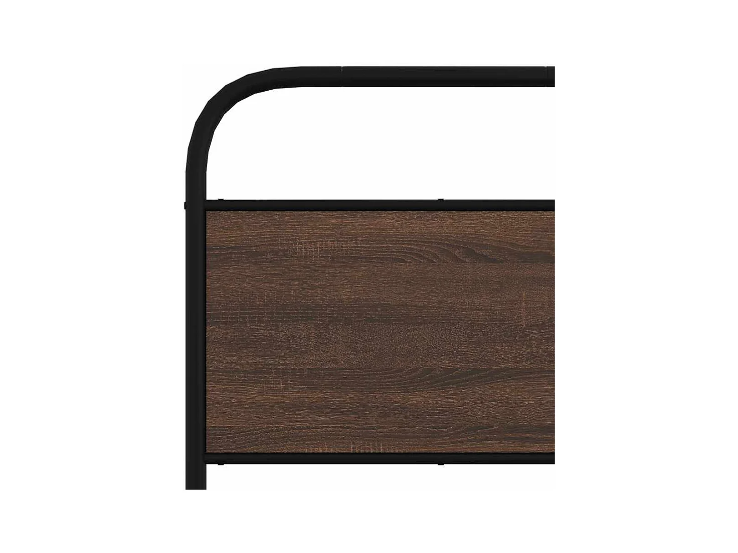 Estructura de cama sin colchón 75x190 cm madera marrón roble