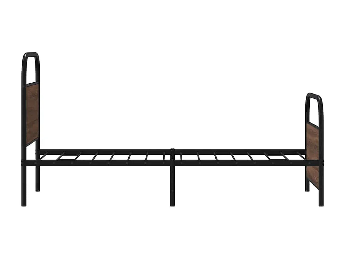 Cadre de lit sans matelas 75x190cm chêne marron bois ingénierie
