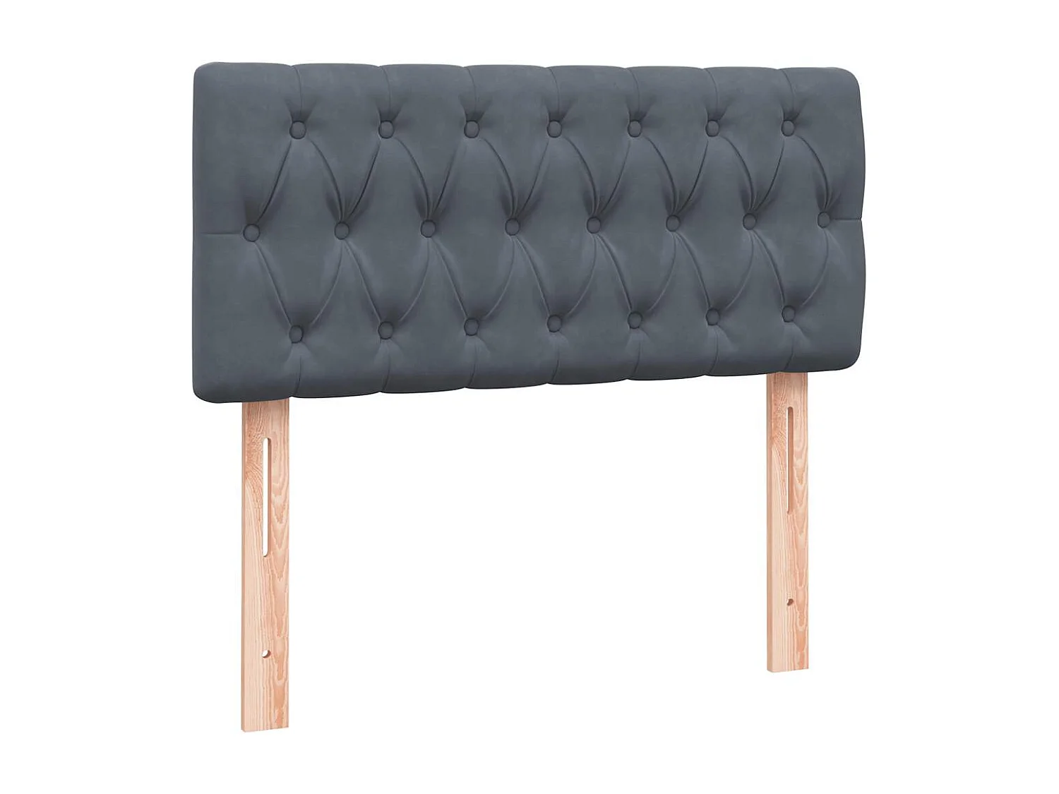 Sommier à lattes de lit et matelas gris foncé 80x220 cm velours