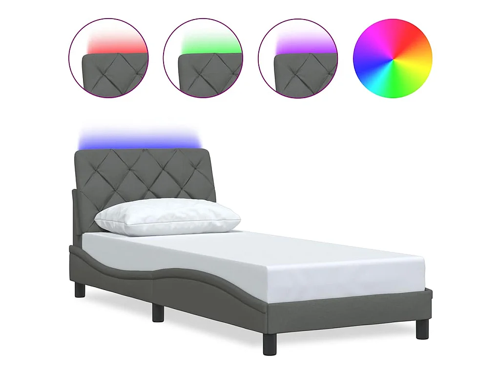 Giroletto con LED senza Materasso 80x200 cm Tessuto