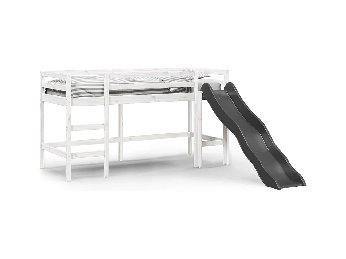 Lit mezzanine d'enfants sans matelas 80x200 cm bois pin massif
