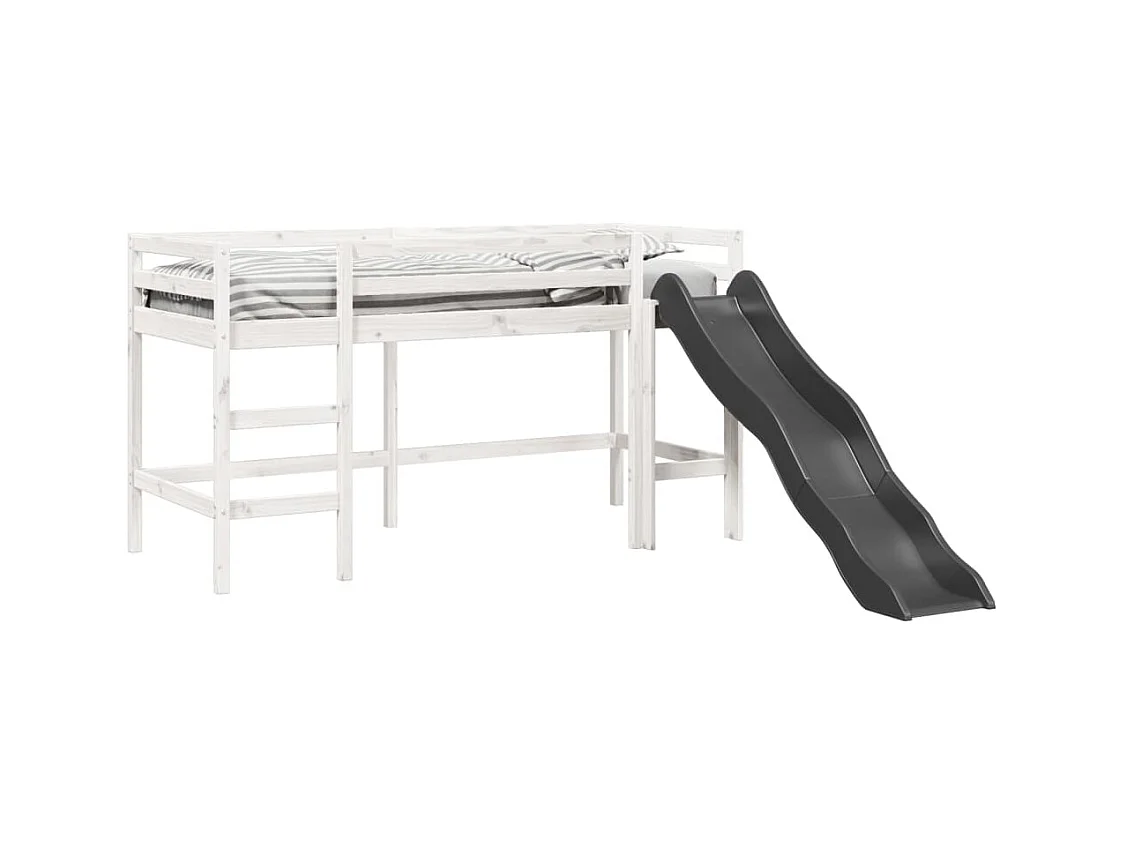 Lit mezzanine d'enfants sans matelas 80x200 cm bois pin massif