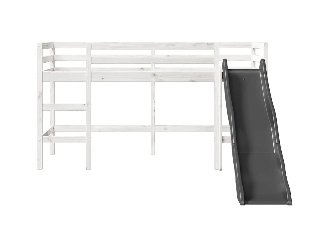 Lit mezzanine d'enfants sans matelas 80x200 cm bois pin massif