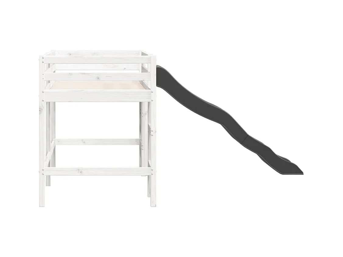 Lit mezzanine d'enfants sans matelas 80x200 cm bois pin massif