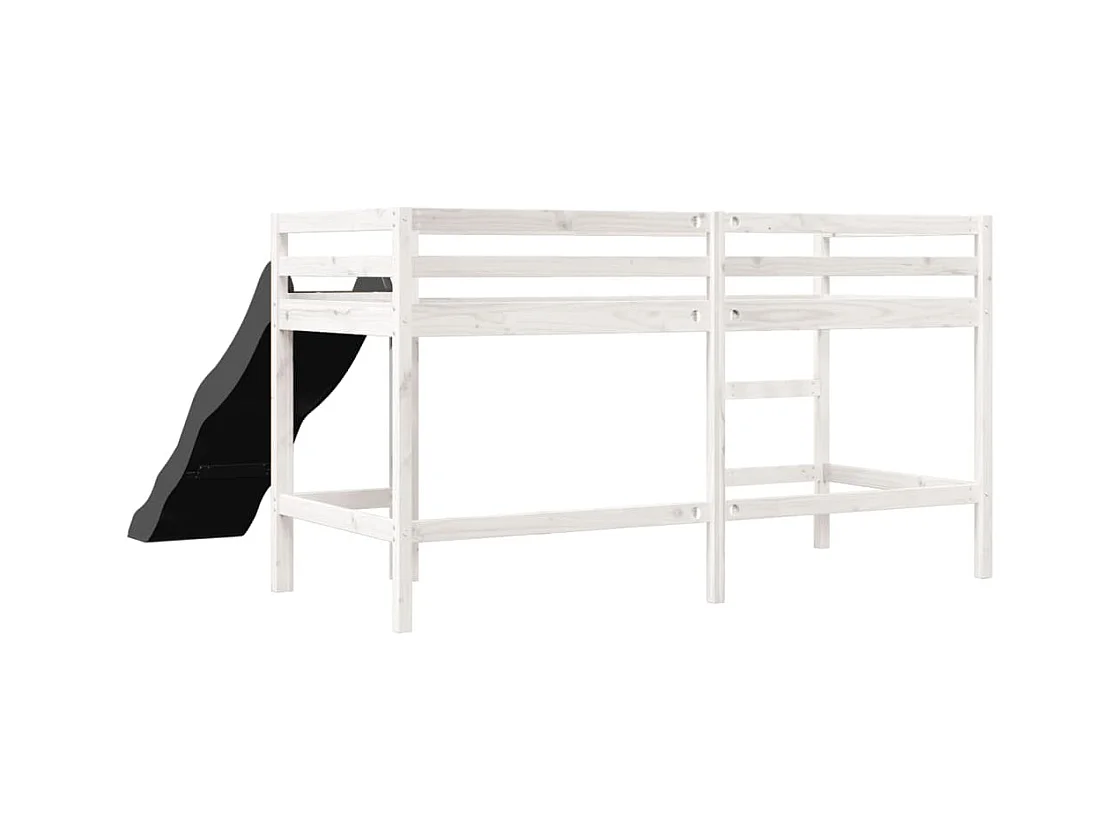 Lit mezzanine d'enfants sans matelas 80x200 cm bois pin massif