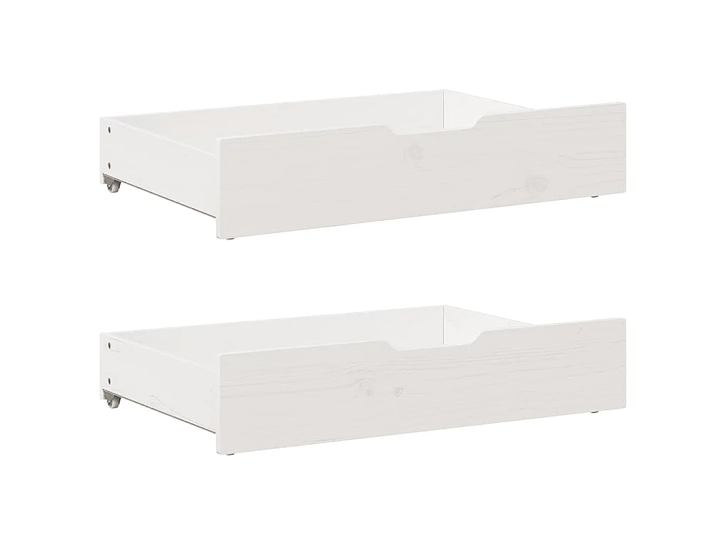 Tagesbett Ausziehbar mit Schubladen ohne Matratze Weiß 80x200cm