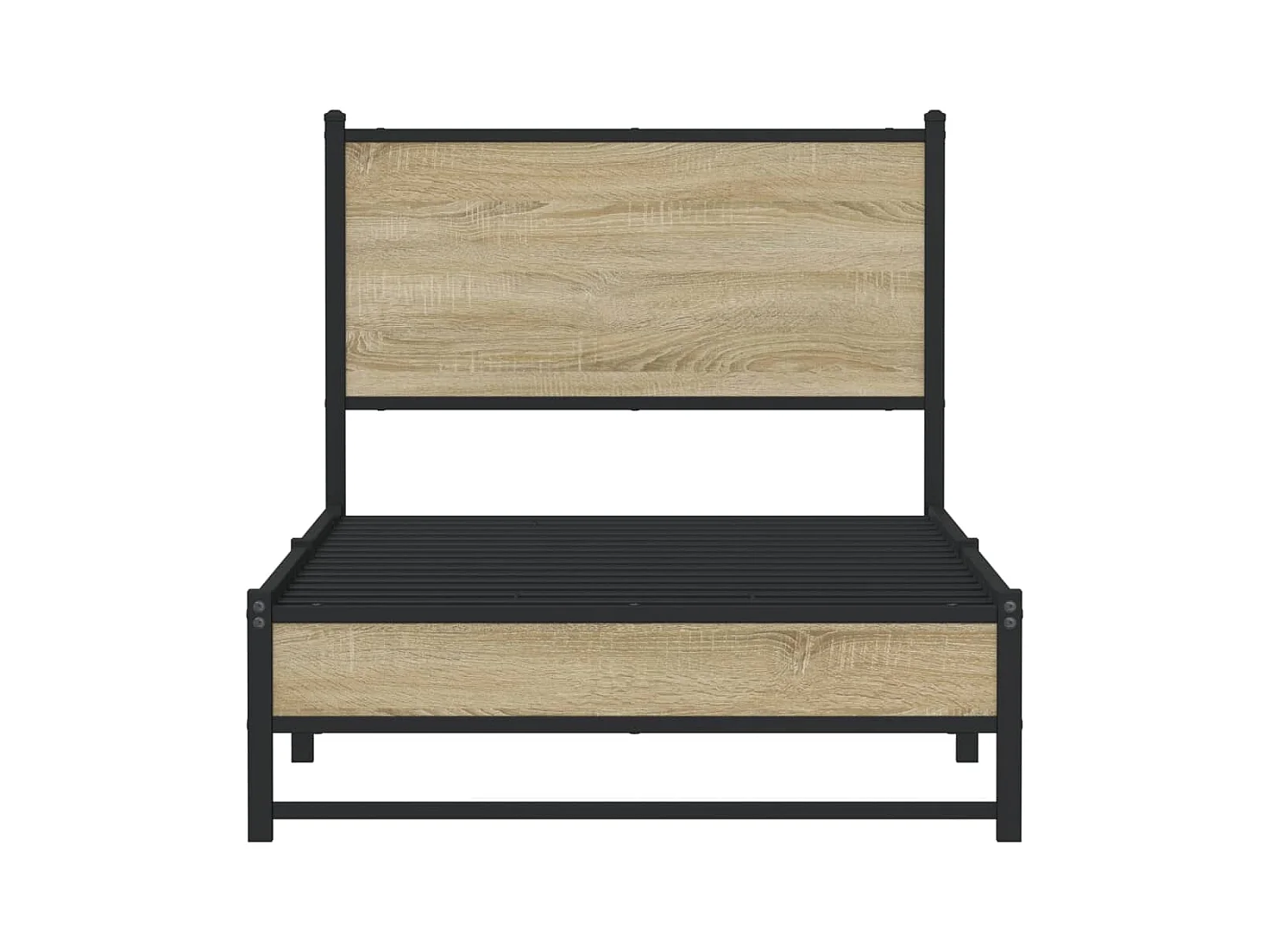 Metallbett ohne Matratze Sonoma-Eiche 80x200 cm