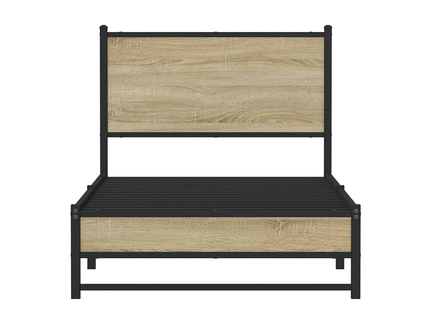 Giroletto senza Materaso in Metallo Rovere Sonoma 80x200 cm