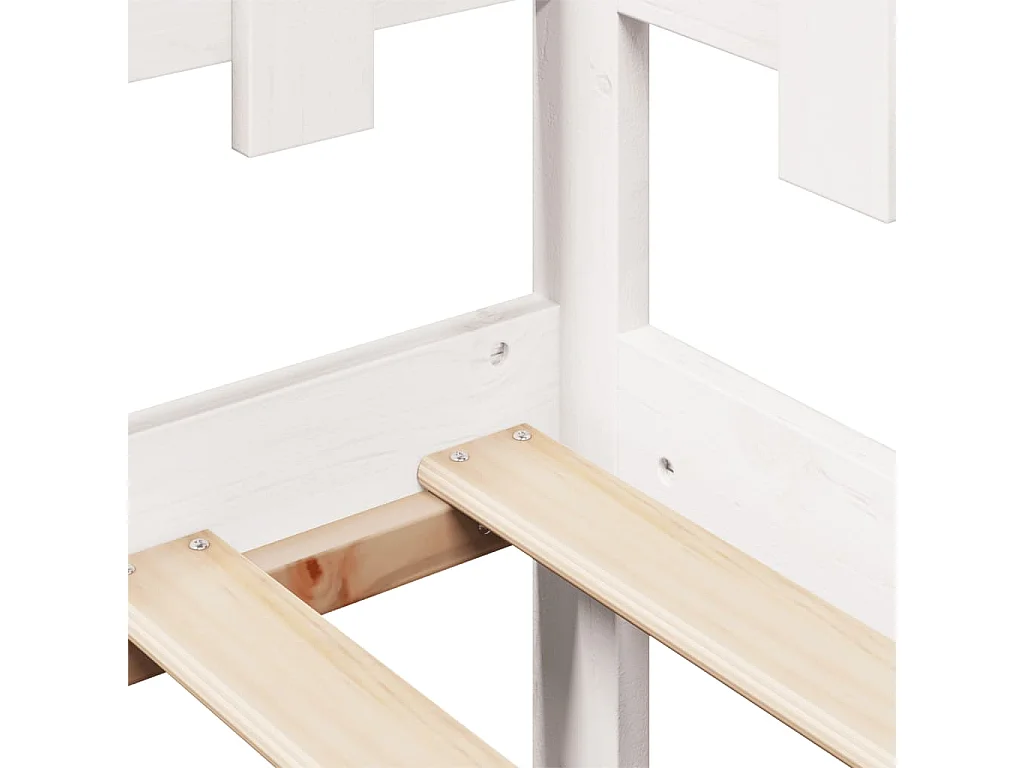 Lit de jour et tiroirs sans matelas blanc 80x200 cm bois massif