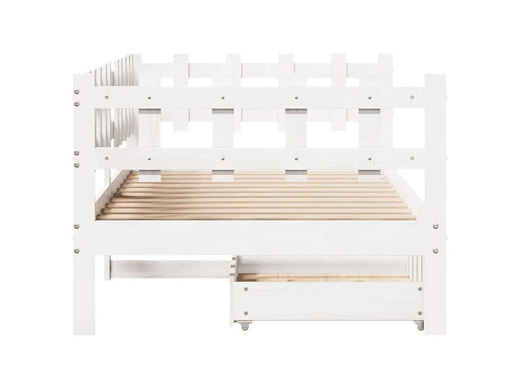 Sofá-cama com gavetas 80x200 cm madeira de pinho maciça