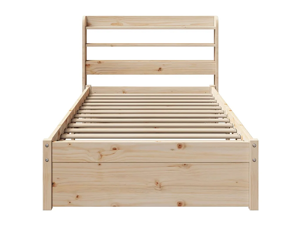 Cadre de lit avec tête de lit sans matelas 75x190 cm