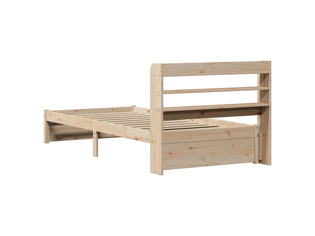 Cadre de lit avec tête de lit sans matelas 75x190 cm