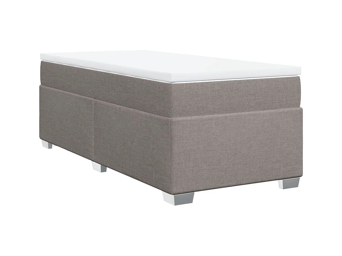 Sommier à lattes de lit avec matelas Taupe 80x200 cm Tissu