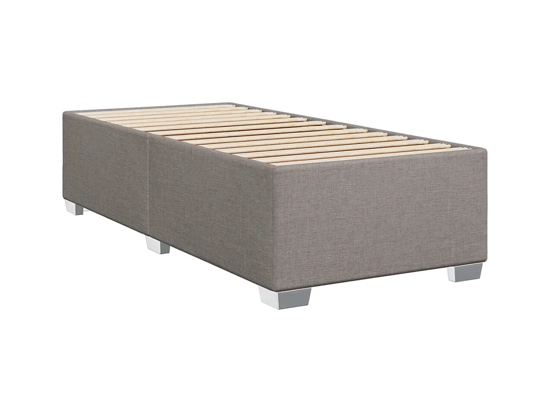 Sommier à lattes de lit avec matelas Taupe 80x200 cm Tissu