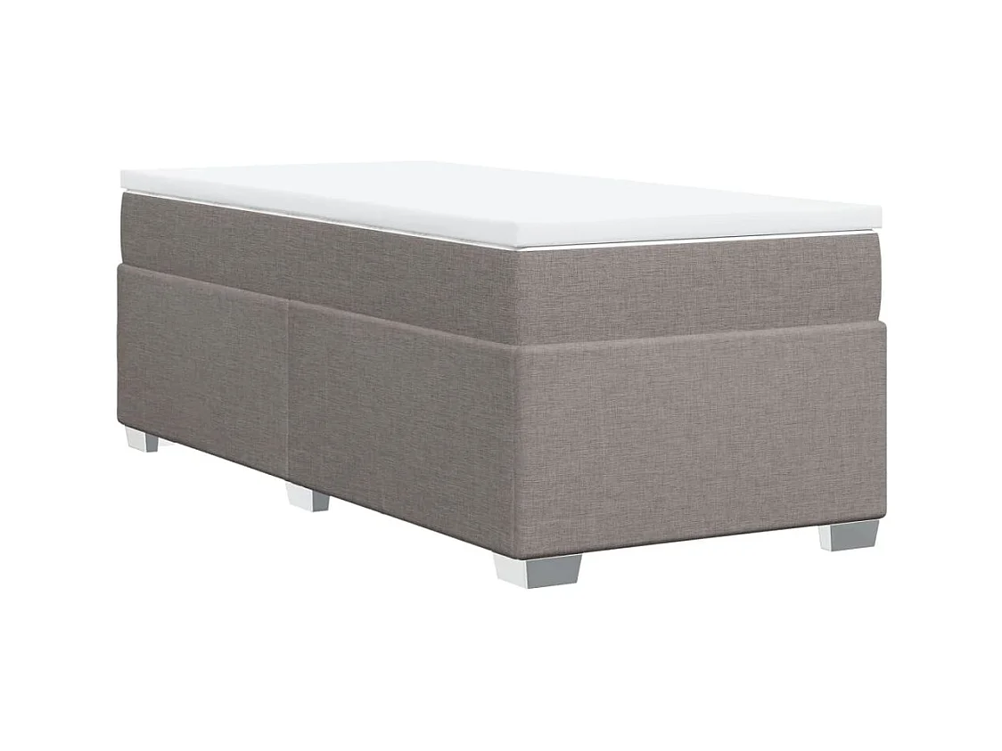 Sommier à lattes de lit avec matelas Taupe 80x200 cm Tissu