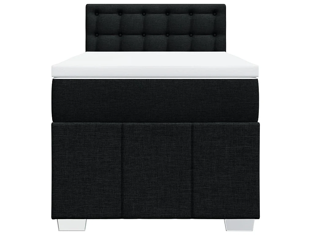 Boxspring met matras stof zwart 80x200 cm