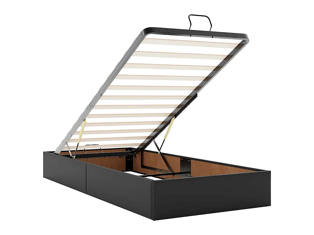 Bedframe zonder matras kunstleer zwart 80x200 cm