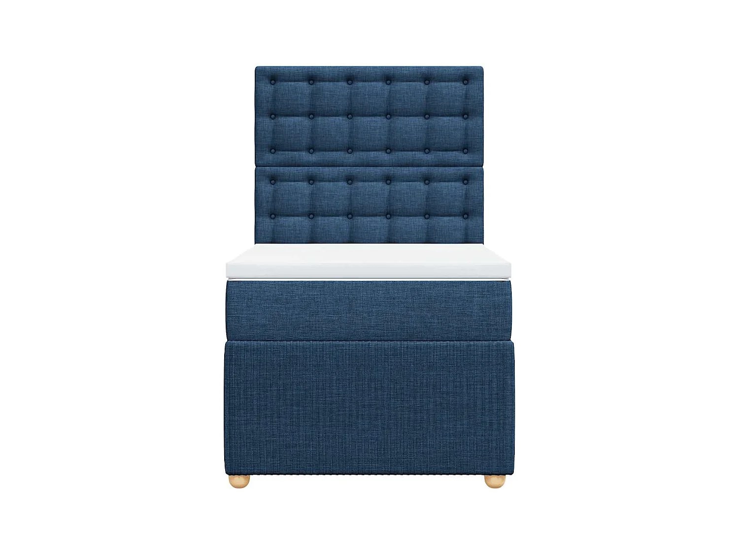 Sommier à lattes de lit avec matelas Bleu 80x200 cm Tissu