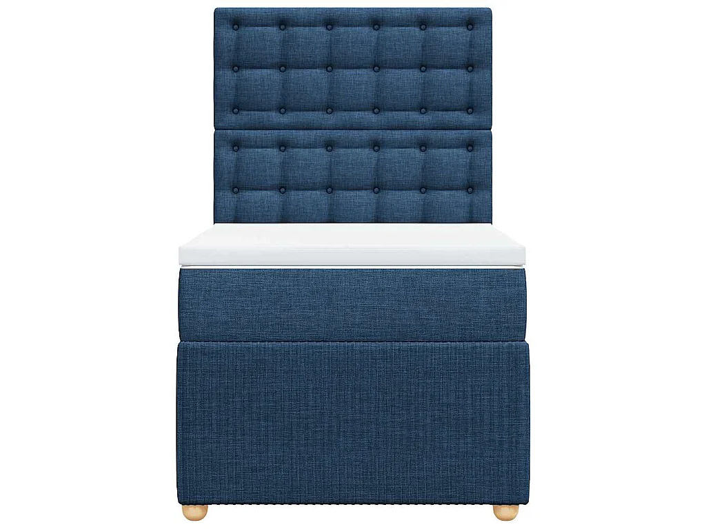 Sommier à lattes de lit avec matelas Bleu 80x200 cm Tissu