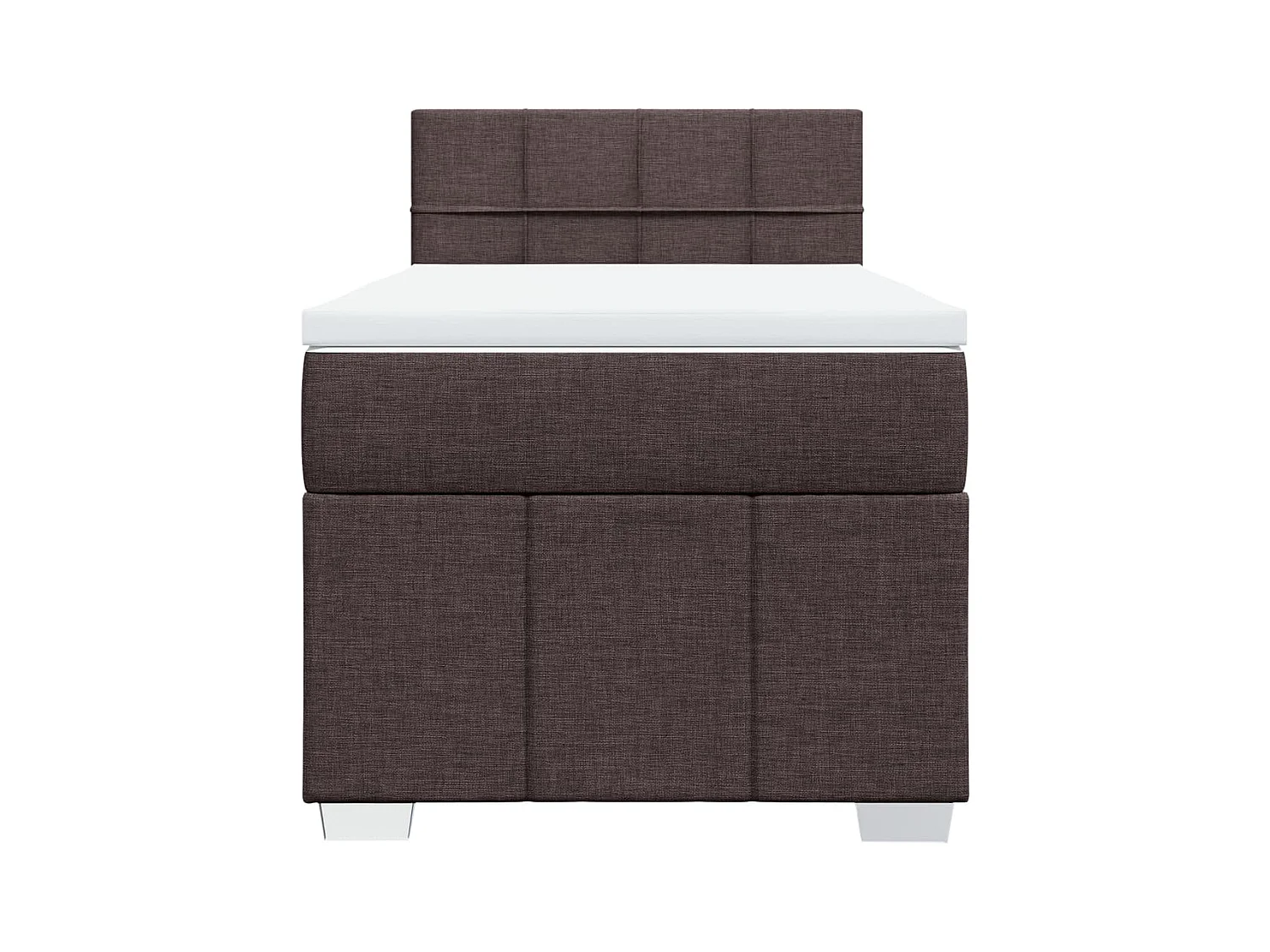 Boxspring met matras stof donkerbruin 80x200 cm