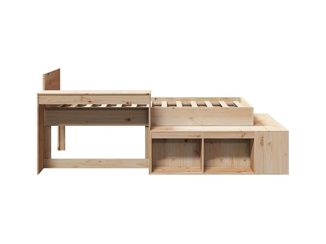 Cadre de lit sans matelas 80x200 cm bois massif de pin