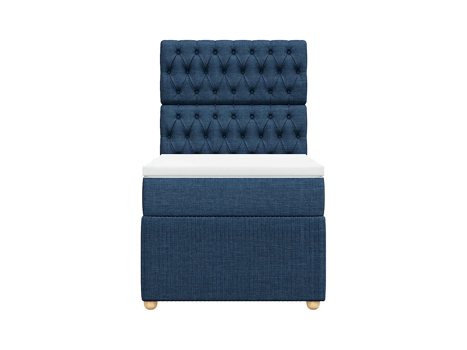 Boxspringbett mit Matratze Blau 80x200 cm Stoff