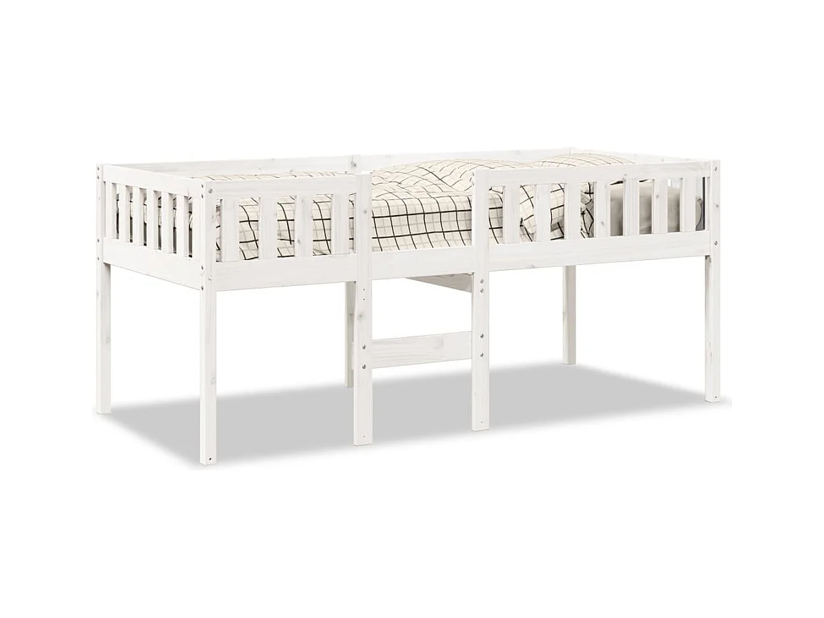 Lit pour enfants sans matelas blanc 80x200cm bois de pin massif
