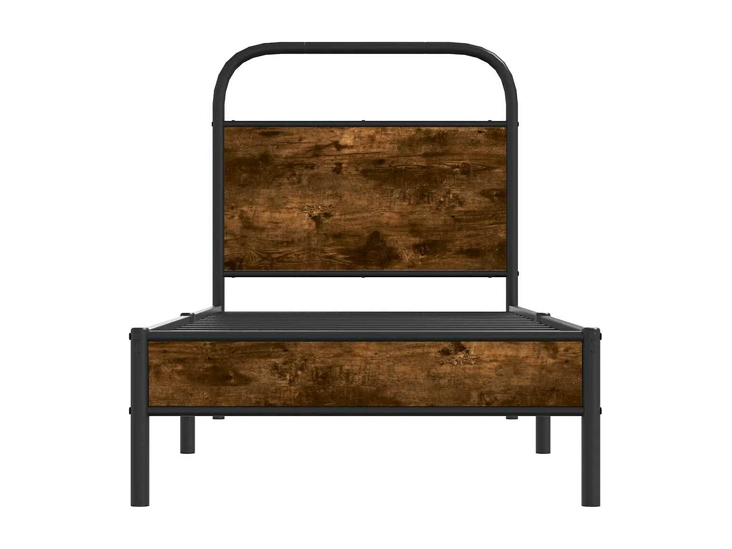 Cadre de lit sans matelas 80x200cm chêne fumé bois d'ingénierie