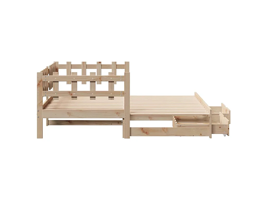 Divano Letto Estraibile con Cassetti senza Materasso 80x200 cm