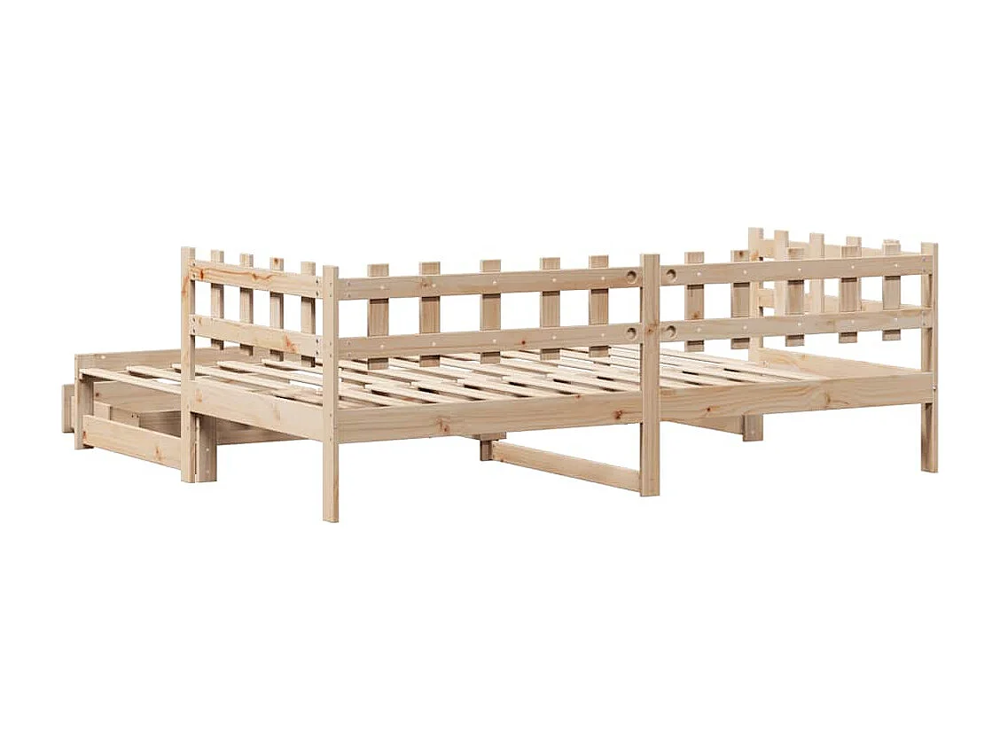 Divano Letto Estraibile con Cassetti senza Materasso 80x200 cm