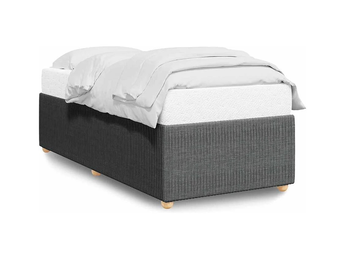 Cadre de lit sans matelas gris foncé 80x200 cm tissu