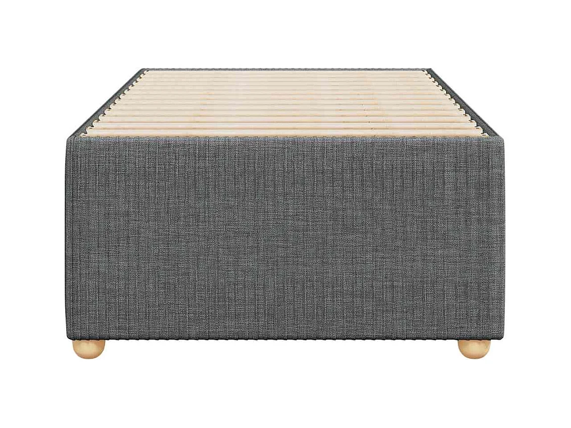 Cadre de lit sans matelas gris foncé 80x200 cm tissu