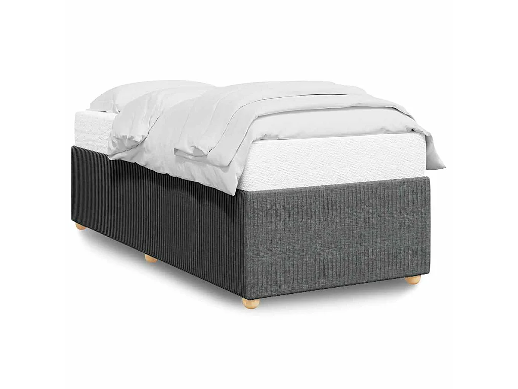 Bedframe zonder matras 80x200 cm stof donkergrijs