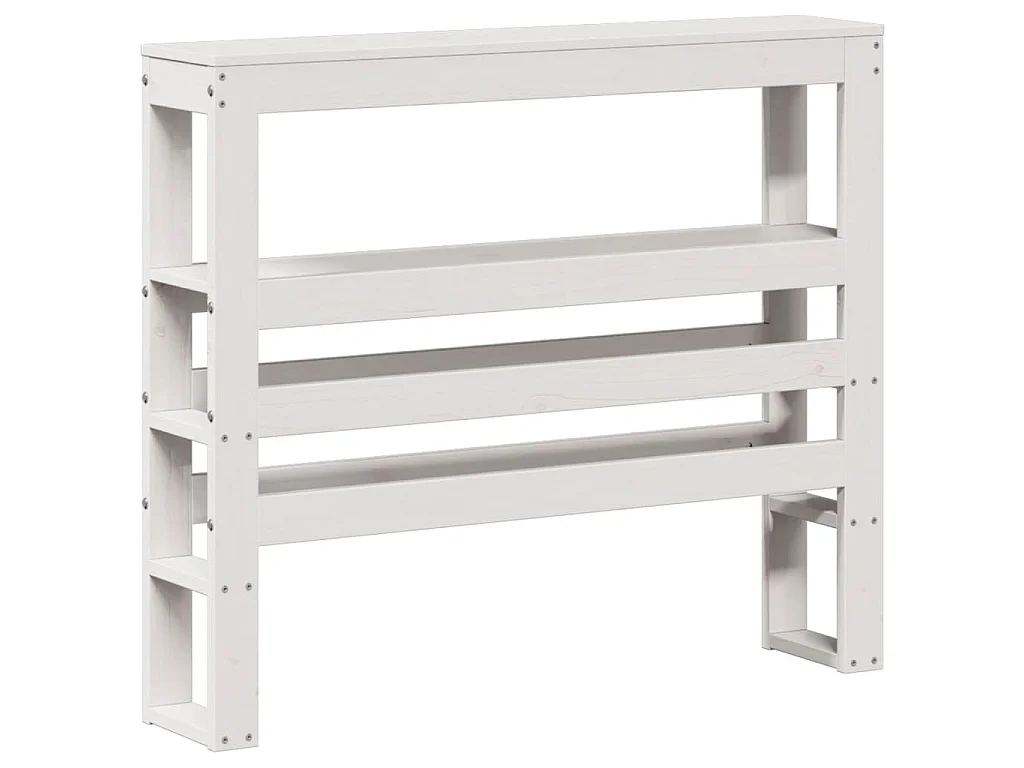 Bedframe zonder matras massief grenenhout wit 75x190 cm