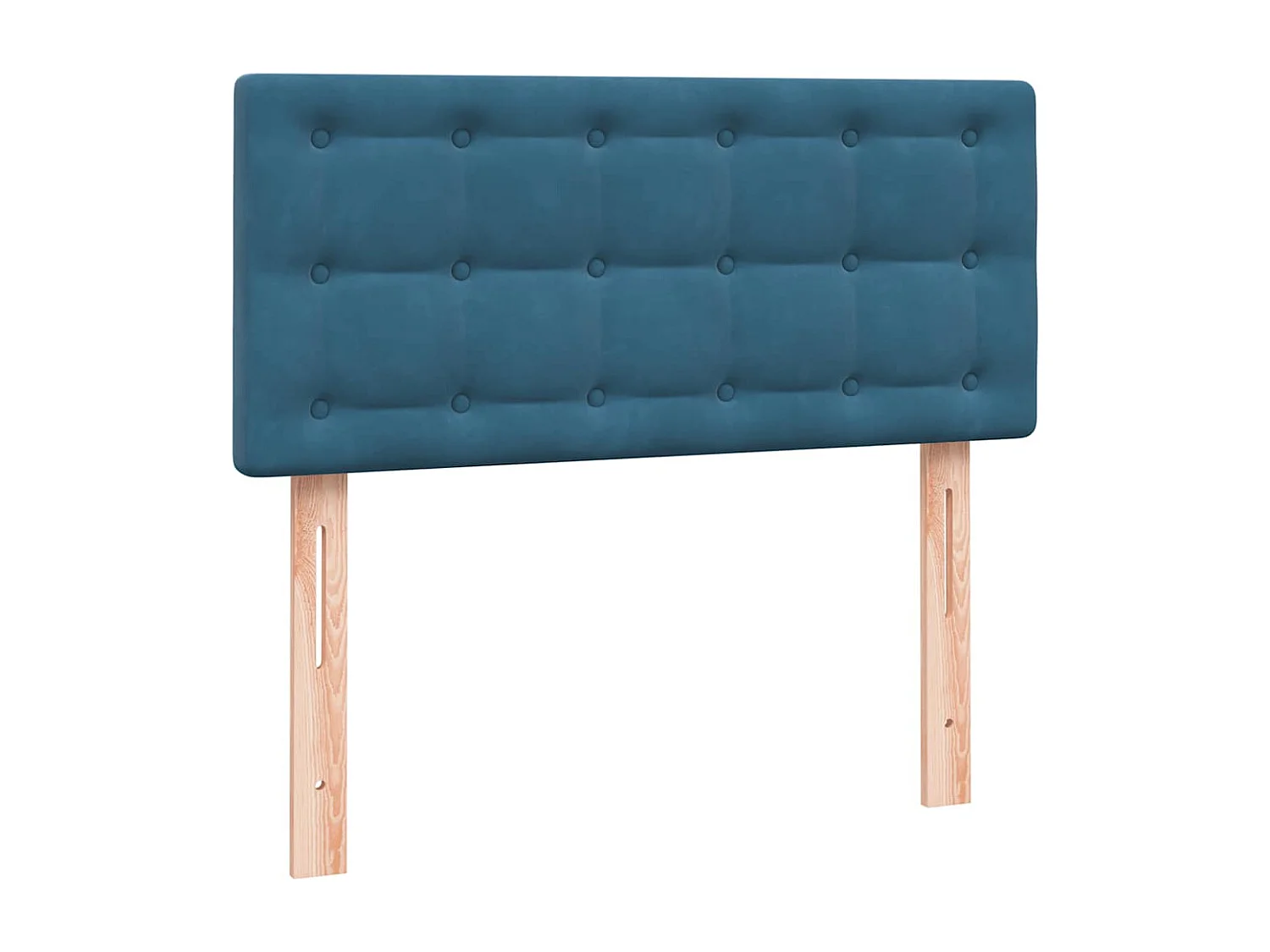 Boxspringbett mit Matratze Dunkelblau 80x220 cm Samt