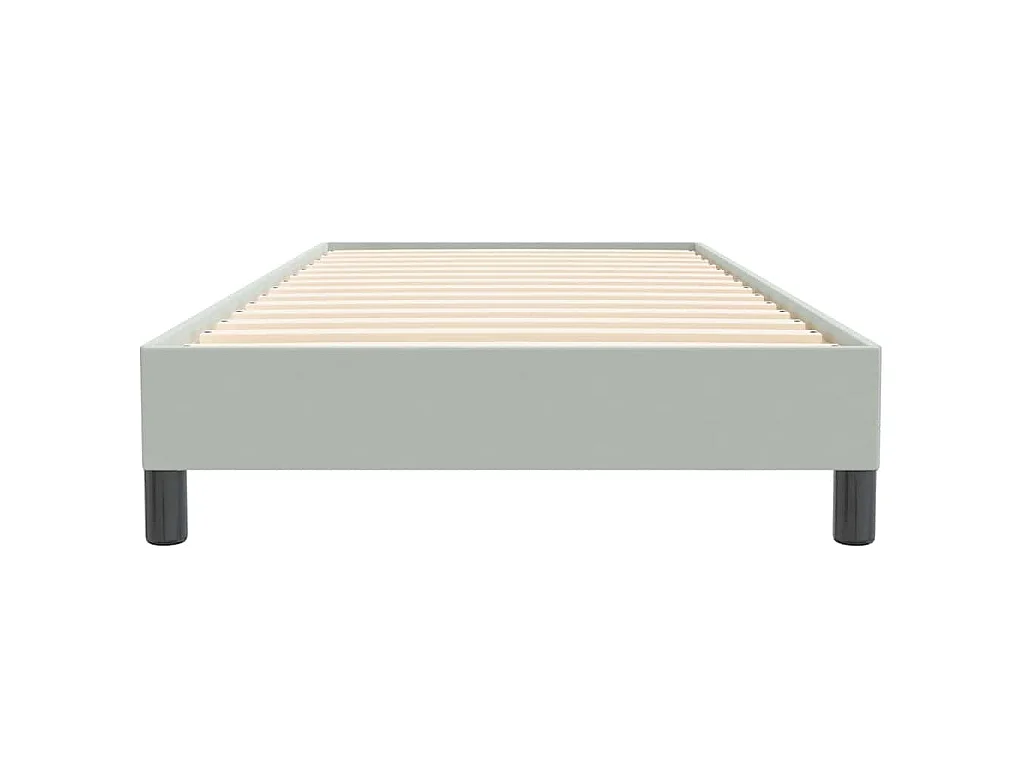 Sommier à lattes de lit sans matelas gris clair 80x220 cm