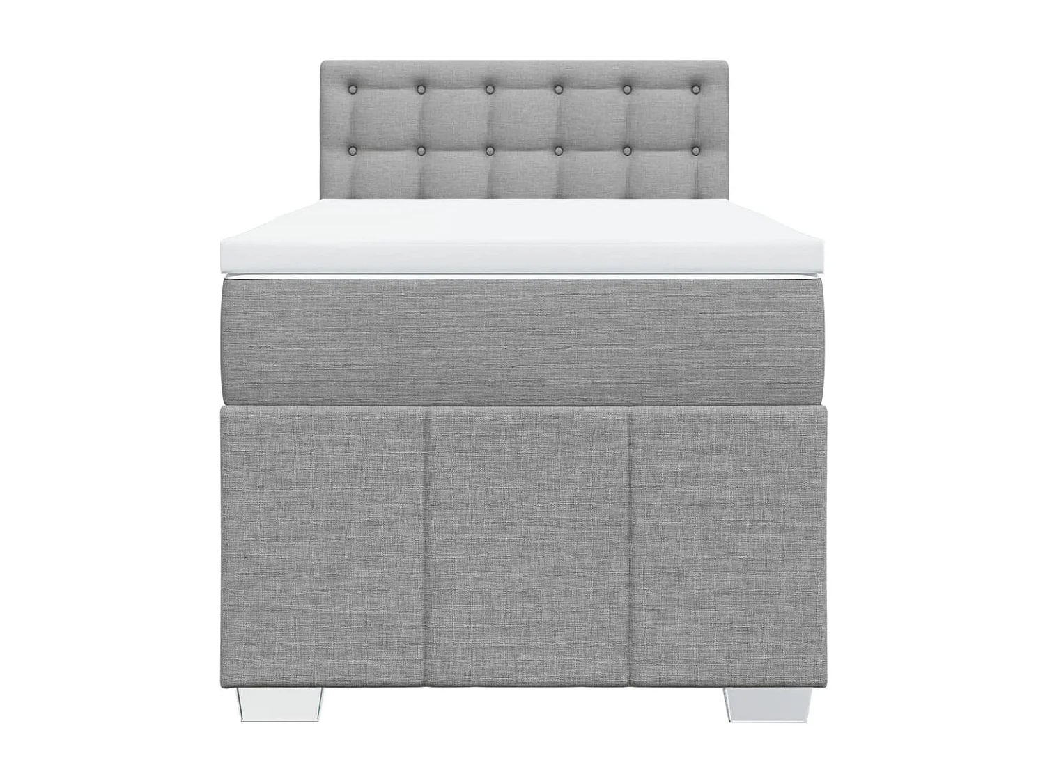Sommier à lattes de lit avec matelas gris clair 80x200 cm tissu