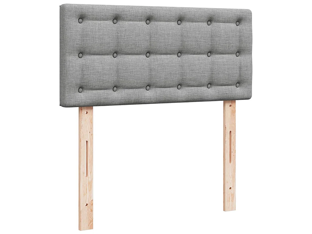 Giroletto a Molle con Materasso Grigio Chiaro 80x200 cm Tessuto
