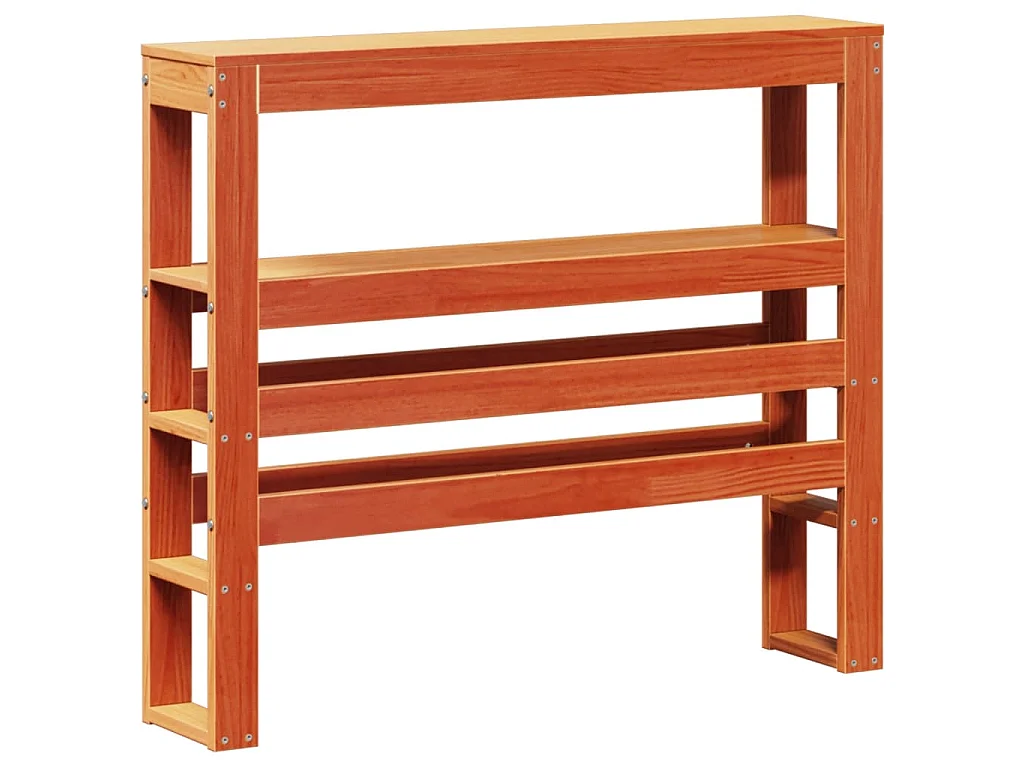 Bedframe zonder matras massief grenenhout wasbruin 75x190 cm