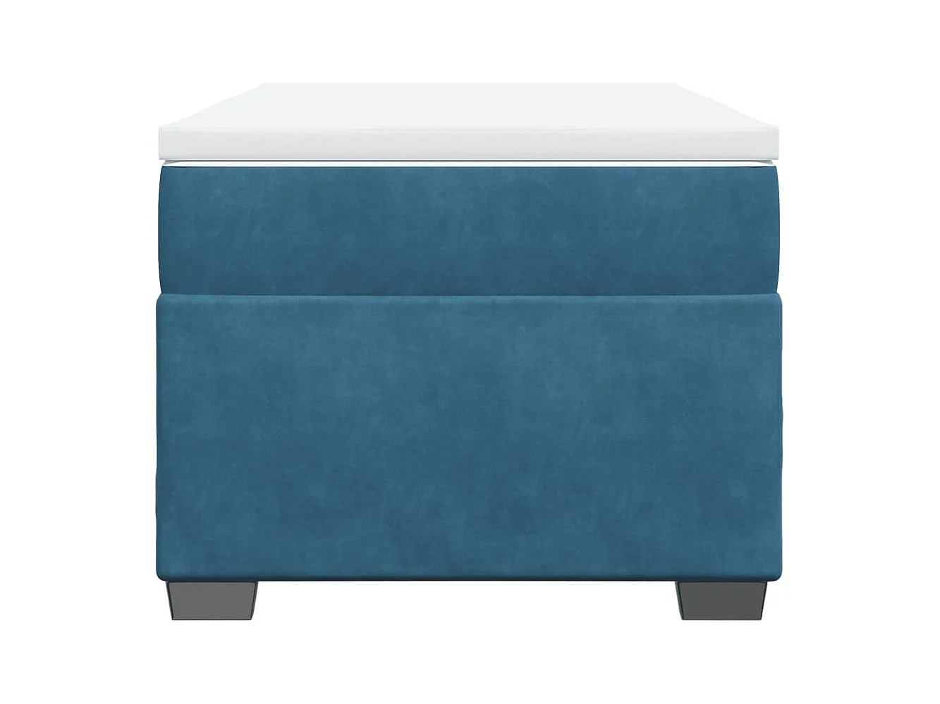 Boxspring met matras fluweel donkerblauw 80x200 cm